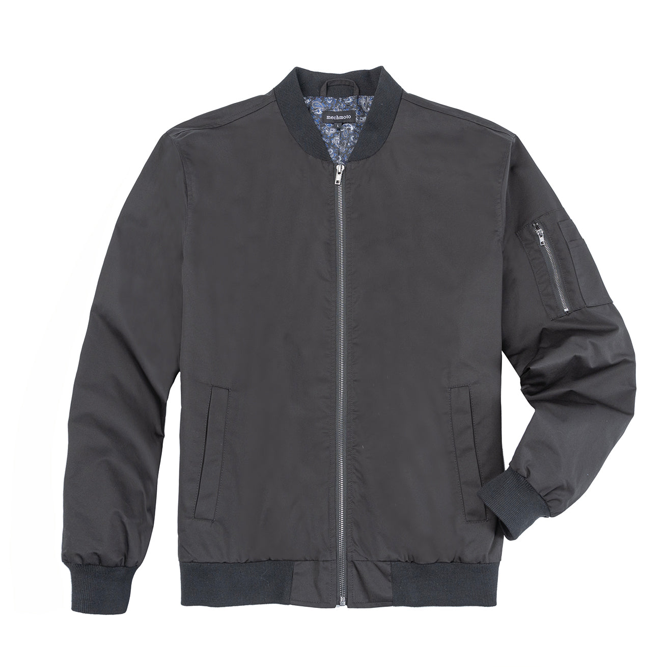 Light weight bomber jkt side jet pocket, pocket detail on sleeves