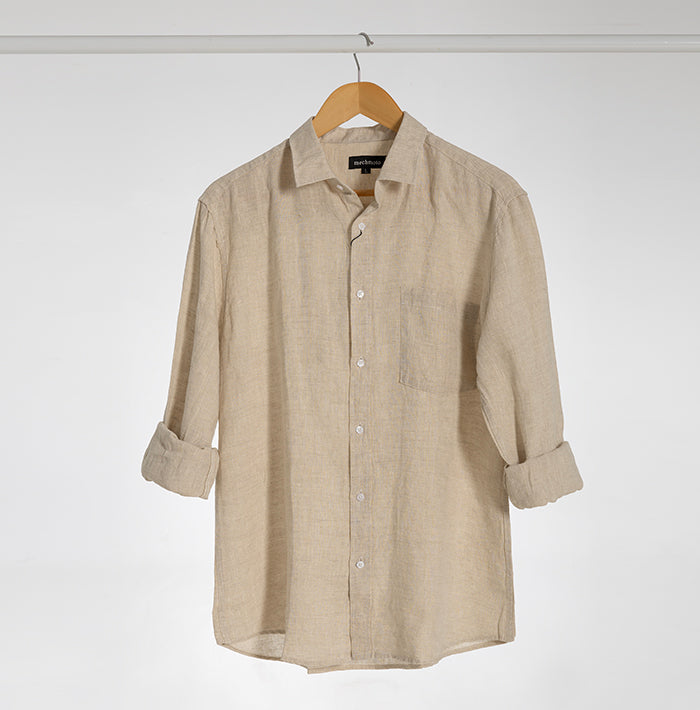 Linen Shirt With Chest Pocket