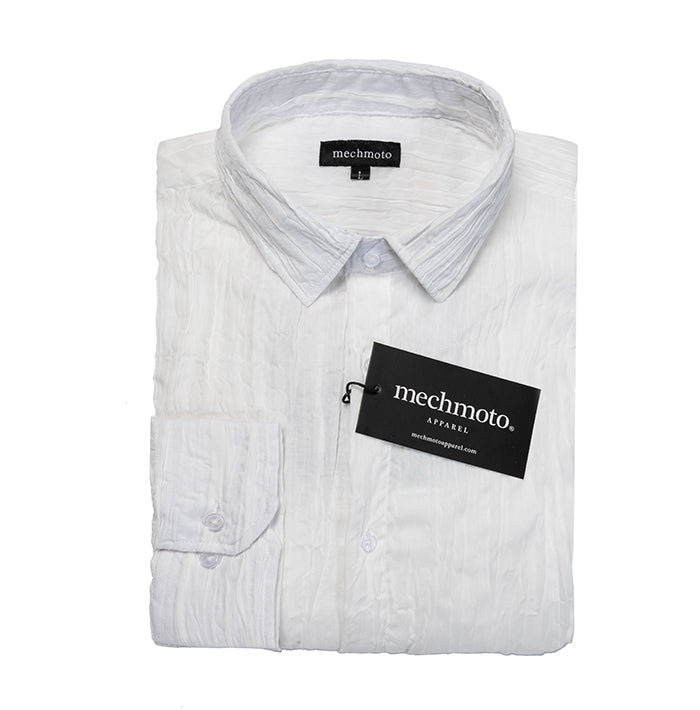 Crinkle Shirt With Box Pleat