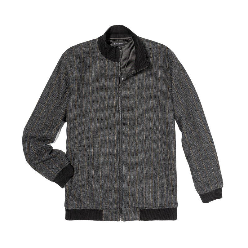 9.Zip Bomber Jkt  Ribbed Cuffs And Waistband