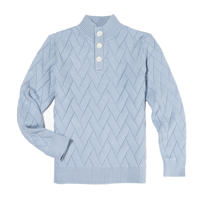 14.Zig Zag  Knitwear 3 Button Neckline