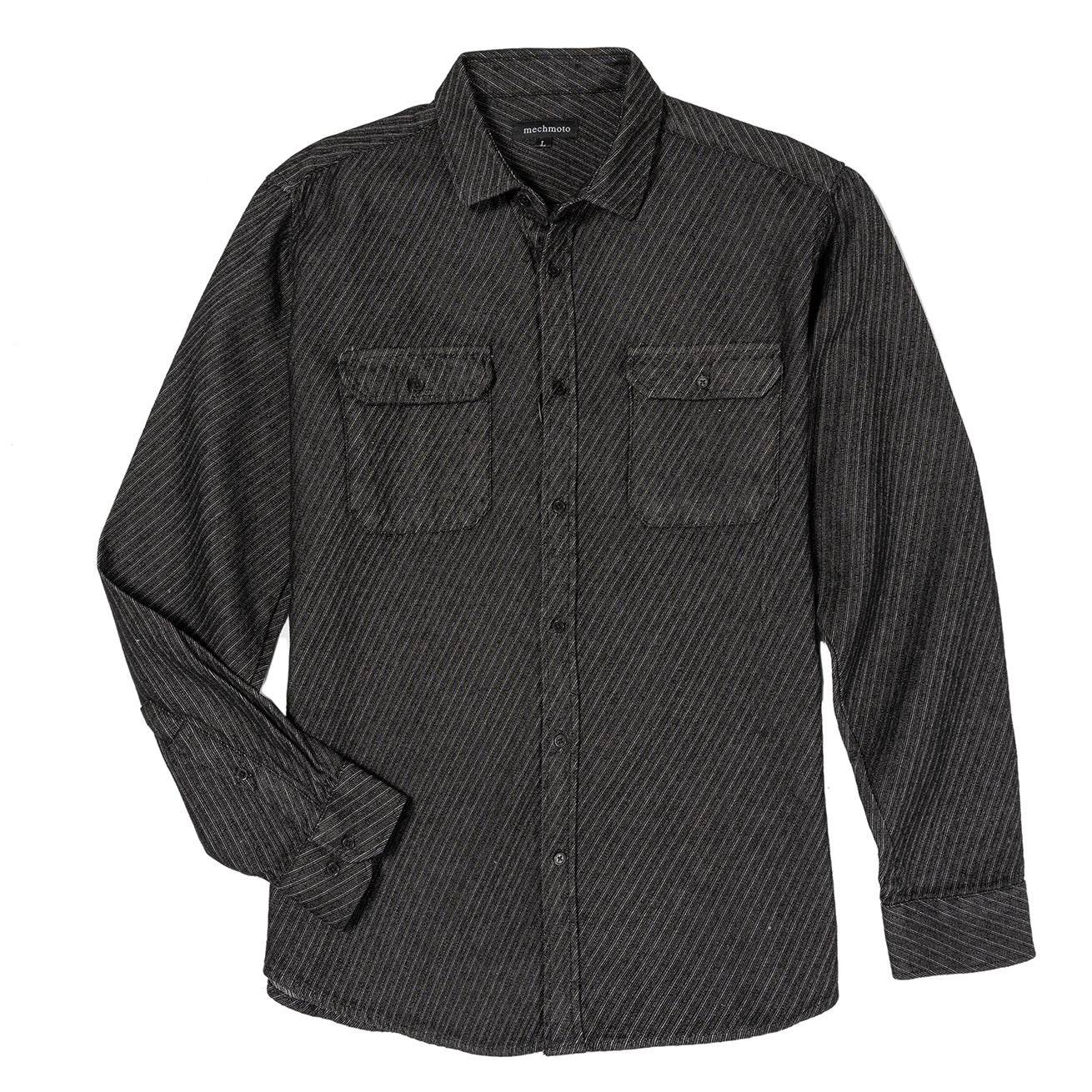 16.2 Pocket Textured Denim Shirt
