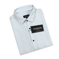 22.Linen  Textured Shirt With Back Box  Pleat