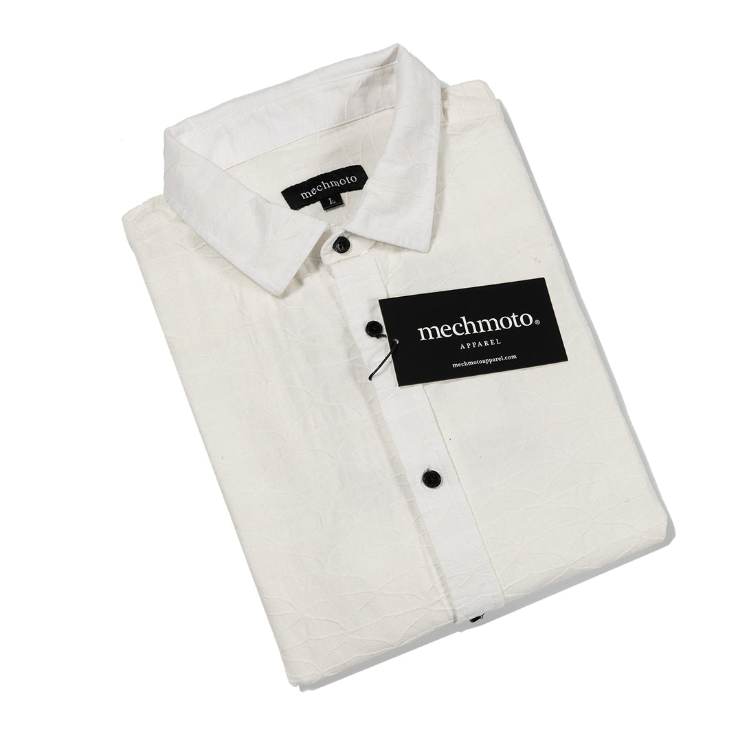 25.Linen Blend Textured Shirt With Box Pleat At Back