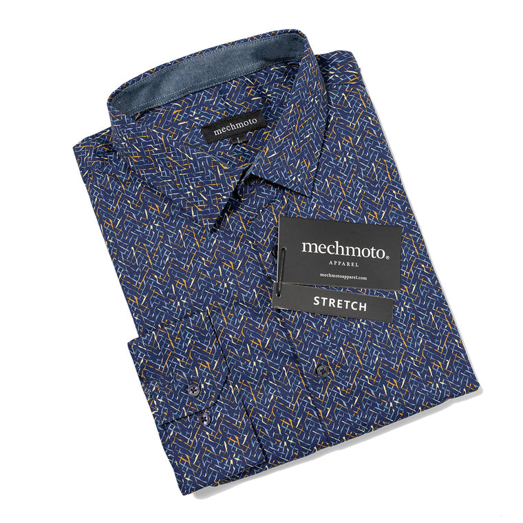 32.Thatch Stretch  Shirt With Conrast In Neck