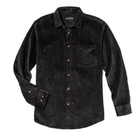 47.Cord Shirt With Chest Pocket Back Box Pleat