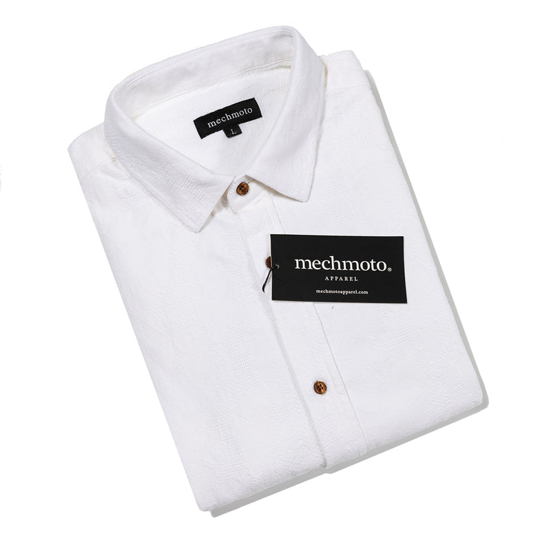 53.Cotton Jacquard Shirt With Two Back Darts