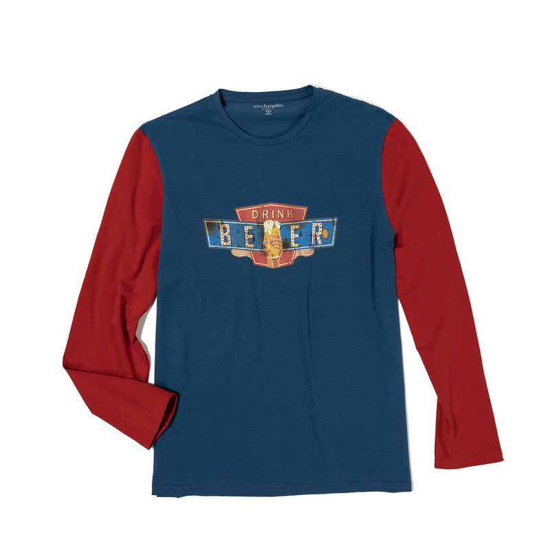 66.Drink Beer Stretch  L/S Top
