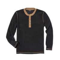 60. 3 Button Grandpa Top With Contrast Stitching