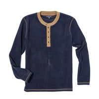 60. 3 Button Grandpa Top With Contrast Stitching