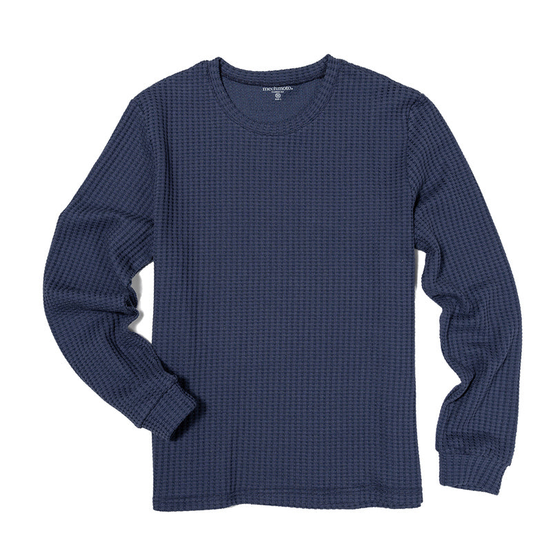 63.Luxury Waffle L/S Top With Crew Neck