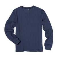 63.Luxury Waffle L/S Top With Crew Neck