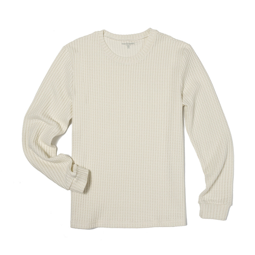 63.Luxury Waffle L/S Top With Crew Neck
