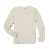 63.Luxury Waffle L/S Top With Crew Neck