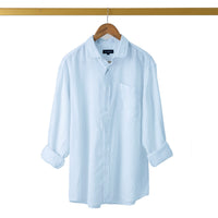 L/S linen shirt with chest pocket