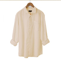 L/S linen shirt with chest pocket