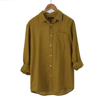L/S linen shirt with chest pocket