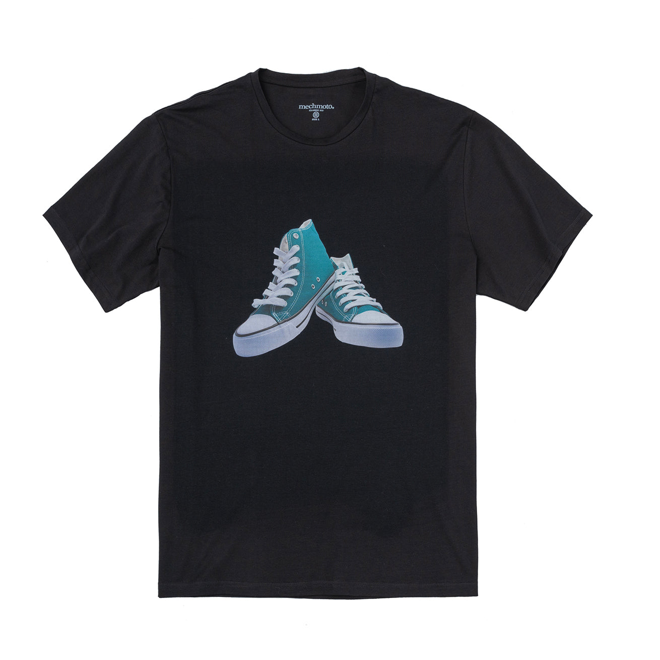 Green sneakers print T shirt