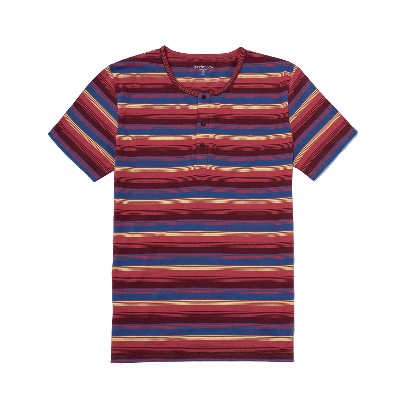 3 Button stripe grandpa t shirt