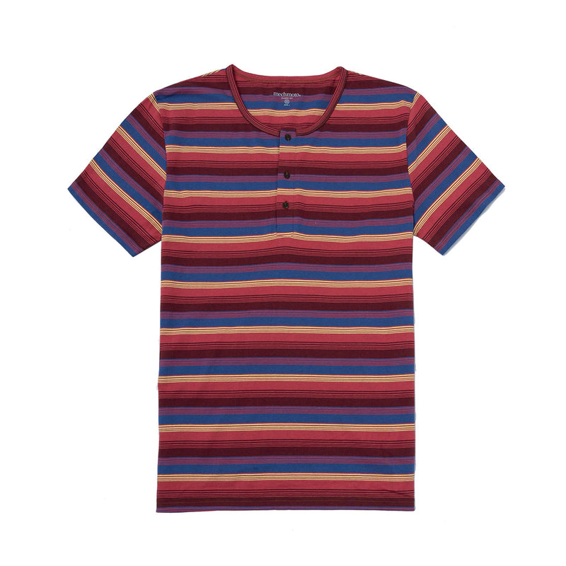 3 Button stripe grandpa t shirt