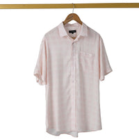 Rayon broken check shirt with chest pocket