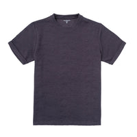 Textured crew neck t shirt with stitched cuff
