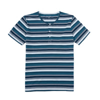 3 Button stripe grandpa t shirt