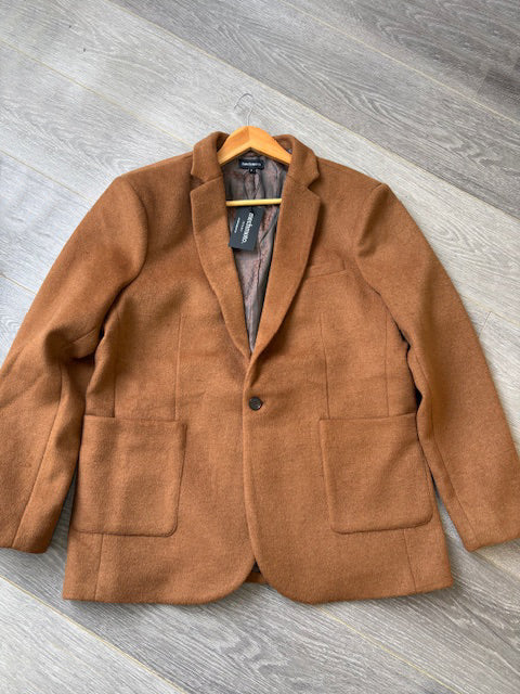 Wool blend blazer style jacket.2 patch pockets Fully lined