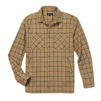 Wool blend shacket with patch pockets and side entry pockets