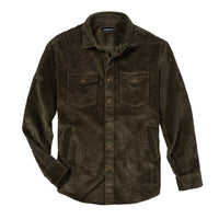 Warm cord shacket with 2 chest pockets and side entry pockets