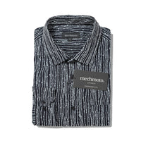 Cotton stretch shirt with white flocking texture
