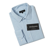 Textured stripe shirt with back box pleat