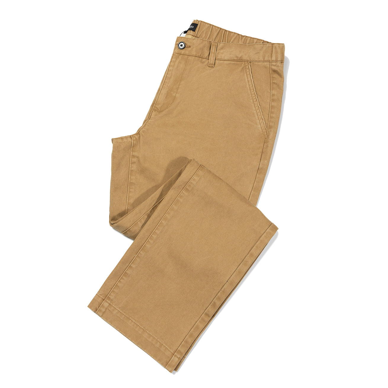 Luxury brushed side pocket pant with trendy 1/4 elastic waist straight leg