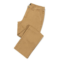 Luxury brushed side pocket pant with trendy 1/4 elastic waist straight leg