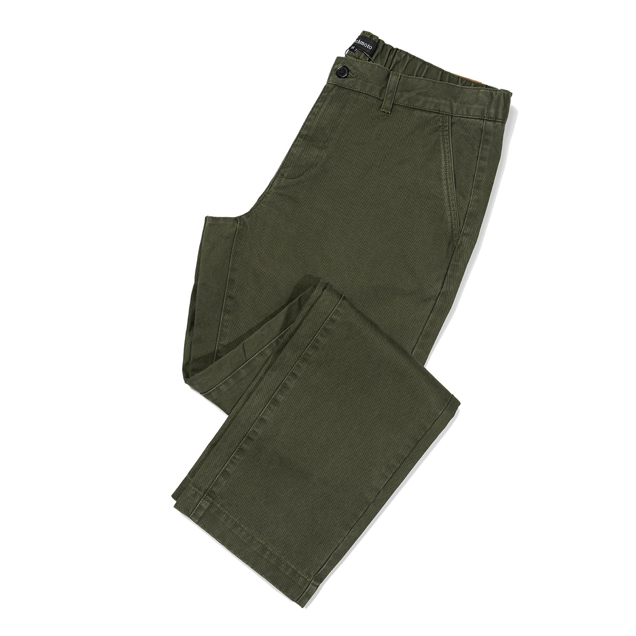 Luxury brushed side pocket pant with trendy 1/4 elastic waist straight leg