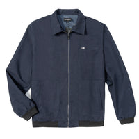 Cotton shell zip through bomber jacket with side entry pocket and inside poket
