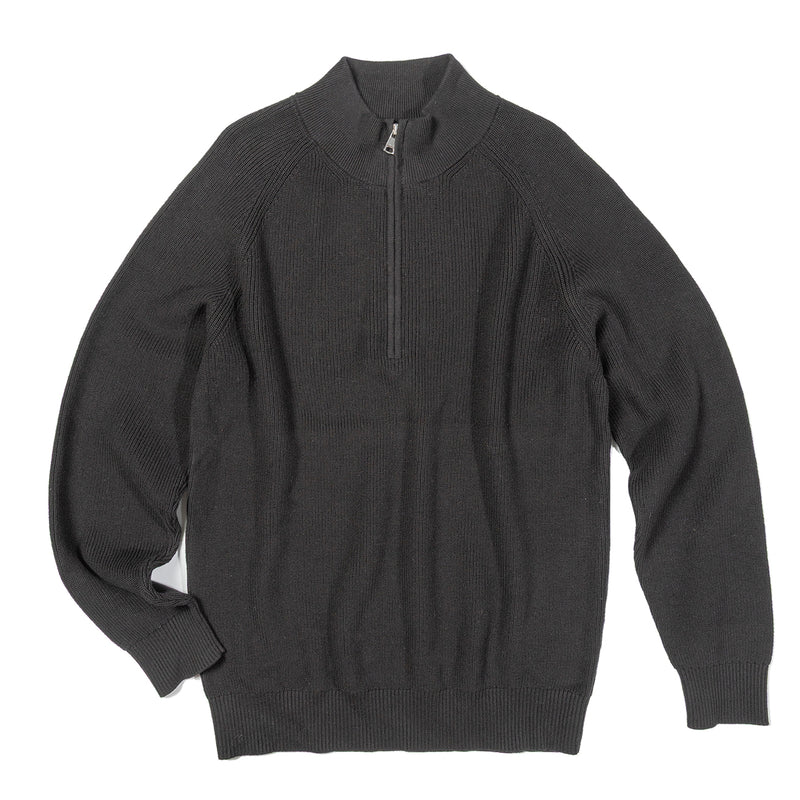 1/4 Zip knit in luxury cotton yarn