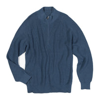 1/4 Zip knit in luxury cotton yarn