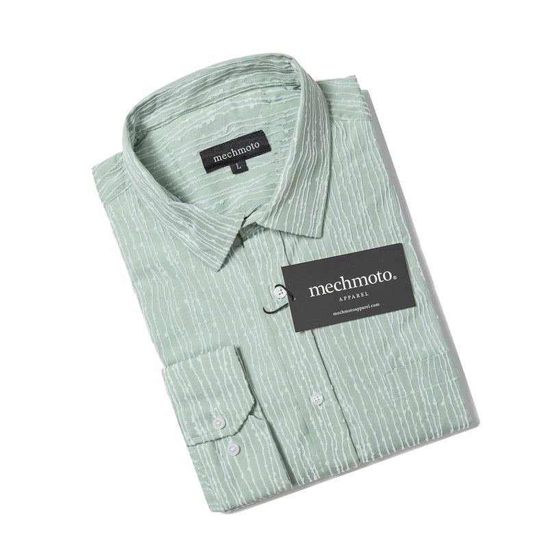 Cotton stretch shirt with white flocking texture
