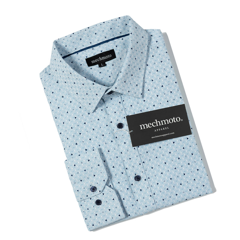 Luxury textured stripe and arrow shirt with two back darts