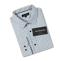 Luxury textured stripe and arrow shirt with two back darts