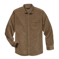 Cord shirt with a flap pocket back box pleat