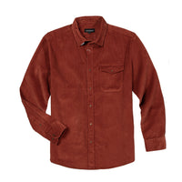 Cord shirt with a flap pocket back box pleat
