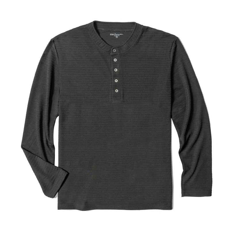 Knit rope design 5 button grandpa top
