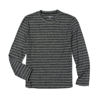 Striped long sleeve crew neck top