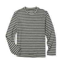 Striped long sleeve crew neck top