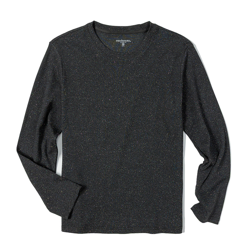Knitted fleck crew neck top