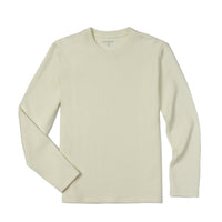Waffle texture crew neck top