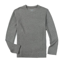 Waffle texture crew neck top