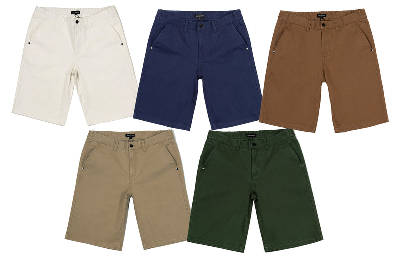 1/4 elasticated stretch short side entry pockets two back jet pockets
